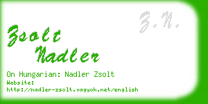 zsolt nadler business card